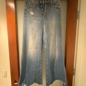 Mother Superior mid rise wide leg jeans